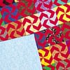 Large Graphic Scrap quilt - FINISHED QUILT - Great masculine look - Must See ! - Image 4