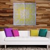 Yellow & White Cala Lily Hawaiian design finished wall quilt - Hand applique - Image 2