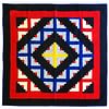 Multi color Queen Masculine Log Cabin FINISHED QUILT- Very Nice Barn Raising - Image 3