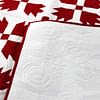 Red & White Bear Paw FINISHED QUILT - Great Bold Graphics - Queen size - Image 4
