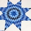 Blue & White Broken Star - FINISHED QUILT - Queen Size - Lace quilting - Image 8