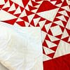 Patchwork Red & White Wild Goose Chase FINISHED QUILT - Image 4