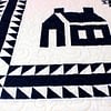 Midnight Navy Blue & White School House FINISHED QUILT - Traditional Beauty - Image 4