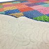 Country Patchwork Multi - Color FINISHED QUILT queen size scrap quilt - Image 2