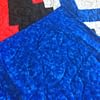 Multi color Queen Masculine Log Cabin FINISHED QUILT- Very Nice Barn Raising - Image 4