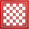 Red & White Bear Paw FINISHED QUILT - Great Border- Bold Graphics - Image 3