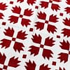 Red & White Bear Paw FINISHED QUILT - Great Bold Graphics - Queen size - Image 5