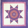 Lavender Lone Star patchwork FINISHED QUILT - Queen size - Fine Quilting - Image 5
