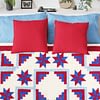 Large High Quality Patchwork Log Cabin Star - FINISHED QUILT Great Elegant look - Image 2