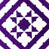 Patchwork Imperial Purple Log Cabin Star FINISHED QUILT - nice feather quilting - Image 6