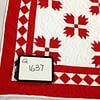 Red & White Bear Paw FINISHED QUILT - Great Border- Bold Graphics - Image 5