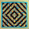 Patchwork Barn Raising Log Cabin FINISHED QUILT Masculine Look - Image 3