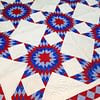 Queen size American made Star Field Patchwork - FINISHED QUILT - Incredible ! - Image 6