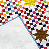 Multi Color Triple Double Irish Chain w/ Stars FINISHED QUILT - Queen - Image 7
