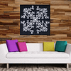 Black & White Hawaiian design finished wall quilt - Hand applique w/ rod pocket - Image 7