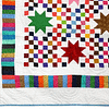 Multi Color Triple Double Irish Chain w/ Stars FINISHED QUILT - Queen - Image 6