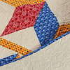 Multi Colors - Broken Star with Hand Applique borders - FINISHED QUILT - Queen - Image 5
