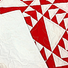 Large Patchwork Red & White Wild Goose Chase FINISHED QUILT - Image 5