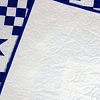 Double Irish Chain with Ohio Stars FINISHED QUILT - Blue & White Queen size - Image 5