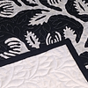 Black & White Hawaiian design finished wall quilt - Hand applique w/ rod pocket - Image 5
