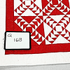 Large Patchwork Red & White Wild Goose Chase FINISHED QUILT - Image 4