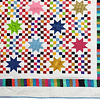 Multi Color Triple Double Irish Chain w/ Stars FINISHED QUILT - Queen - Image 4