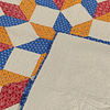 Multi Colors - Broken Star with Hand Applique borders - FINISHED QUILT - Queen - Image 3