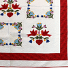 Hand Applique Love Birds in the Garden FINISHED QUILT Very Nice ! - Image 5