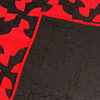 Patchwork Red & Black Drunkards Path FINISHED QUILT - Bold colors Queen Size - Image 4