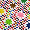 Multi Color Triple Double Irish Chain w/ Stars FINISHED QUILT - Queen - Image 3