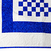 Double Irish Chain with Ohio Stars FINISHED QUILT - Blue & White Queen size - Image 3
