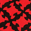 Patchwork Red & Black Drunkards Path FINISHED QUILT - Bold colors Queen Size - Image 3