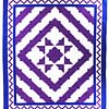 Patchwork Imperial Purple Log Cabin Star FINISHED QUILT - nice feather quilting - Image 3