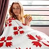 Red & White Bear Paw FINISHED QUILT - Great Border- Bold Graphics - Image 2