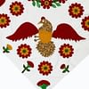 Eagles & Eloral hand applique QUILT TOP - Patriotic Wall size quilt - Image 4