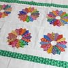 Multi Color Dresden Plate QUILT TOP - Crib / Baby size, Hand Applique - Image 3