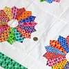 Multi Color Dresden Plate QUILT TOP - Crib / Baby size, Hand Applique - Image 2