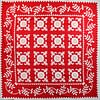 Red & White Applique Sand Dollar QUILT TOP - Incredible borders - King Size - Image 5