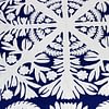 Royal Blue & White - Hawaiian Design QUILT TOP - All Hand Applique! - Queen - Image 2