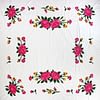 Hand Applique 40's style floral design QUILT TOP - Pink, Green & White - Queen - Image 2