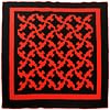 Patchwork red and black Drunkards Path FINISHED QUILT - Masculine colors - Image 3