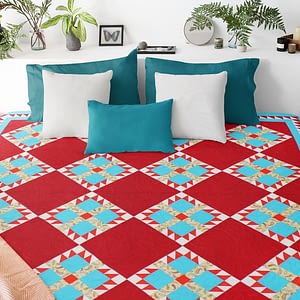 Patchwork Multi Color Bear Paw FINISHED QUILT – Very Nice Traditional look