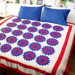 Patriotic Stars W/ Geese & a Great Border FINISHED QUILT – Masterpiece Look