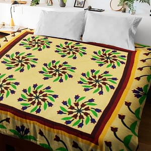 Immaculate Hand Applique Spring Tulips FINISHED QUILT with fun tulip Borders