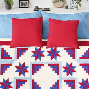 Large High Quality Patchwork Log Cabin Star – FINISHED QUILT Great Elegant look