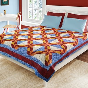 Multi-Color Hunter Star Patchwork FINISHED QUILT – Queen Sized