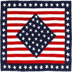 4th of July Patriotic Stars & Stripes Wall Sized FINISHED QUILT