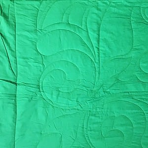 Dark Hunter Green Custom FINISHED COMFORTER – Feather Quill design