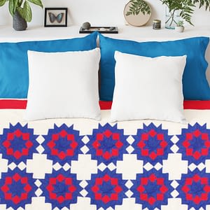 Patriotic Stars W/ Geese & a Great Border FINISHED QUILT – Masterpiece Look