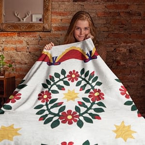 Incredible Hand Applique Presidents Wreath FINISHED QUILT = A Must See Quilt